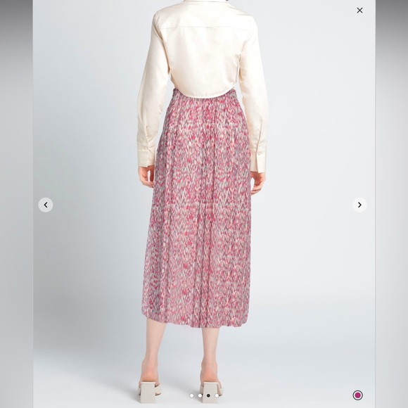 Love Is Pink Python Print Pleated Skirt Sz L NWOT - Picture 11 of 14